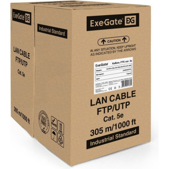 Кабель EXEGATE FUTP4-C5E-CU-S24-IN-PVC-GY-305 FTP